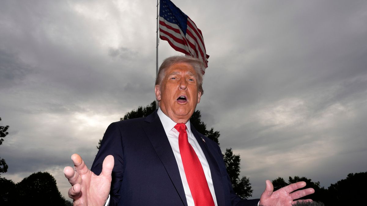 2025年9月16日、ドナルド・トランプ米大統領がホワイトハウス南庭を出発する前に記者団と語る。(写真/AP通信提供) 2025年9月16日、ドナルド・トランプ米大統領がホワイトハウス南庭を出発する前に記者団と語る。(写真/AP通信提供)