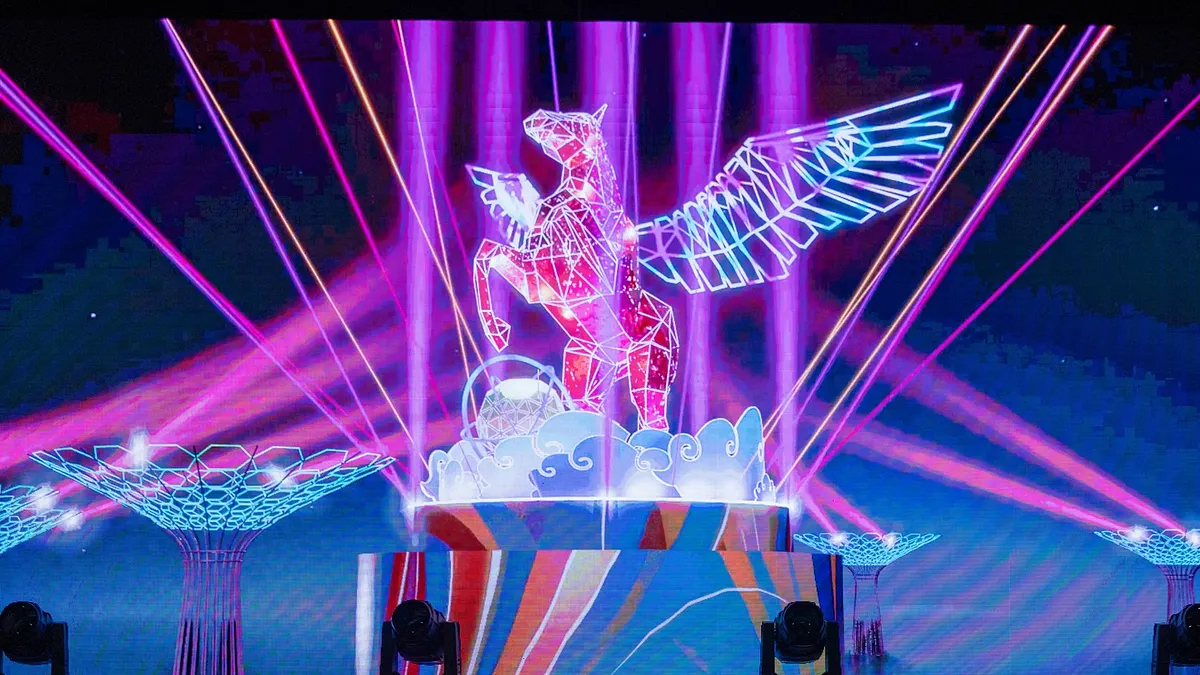 圖為「飛馬」的桃園燈會主燈。(圖/桃園市政府提供)