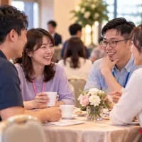 企業級實體聯誼,協助科技、醫療等專業人士拓展工作圈以外的社交機會。(AI示意圖/DateMeNow跟我約會吧提供) 企業級實體聯誼,協助科技、醫療等專業人士拓展工作圈以外的社交機會。(AI示意圖/DateMeNow跟我約會吧提供)