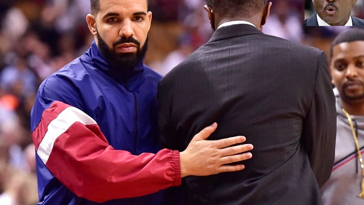 暴龍教頭凱西(右)可能成為季賽成績最好,而被炒魷魚的總教練,饒舌歌手德瑞克(左)也只能拍背恭送。(美聯社) 暴龍教頭凱西(右)可能成為季賽成績最好,而被炒魷魚的總教練,饒舌歌手德瑞克(左)也只能拍背恭送。(美聯社)