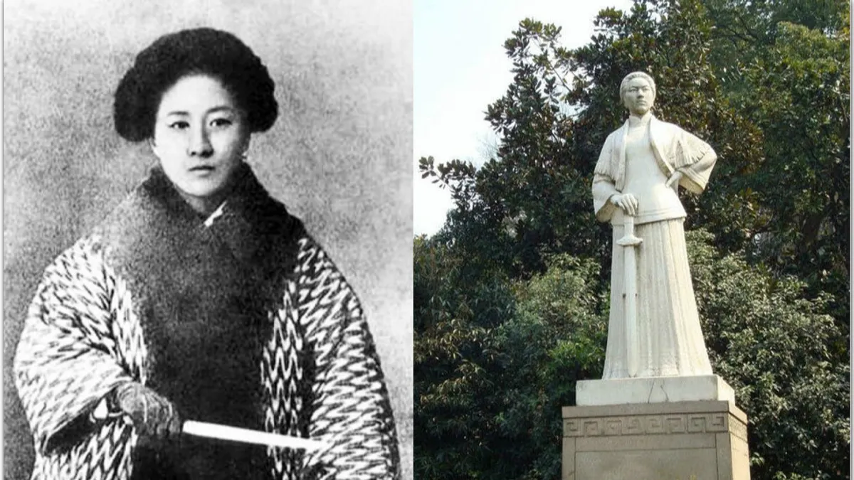 秋瑾不但獨自離開丈夫到日本求學,更加入了革命運動,辦報紙推廣女權......(圖/維基百科) 秋瑾不但獨自離開丈夫到日本求學,更加入了革命運動,辦報紙推廣女權......(圖/維基百科)