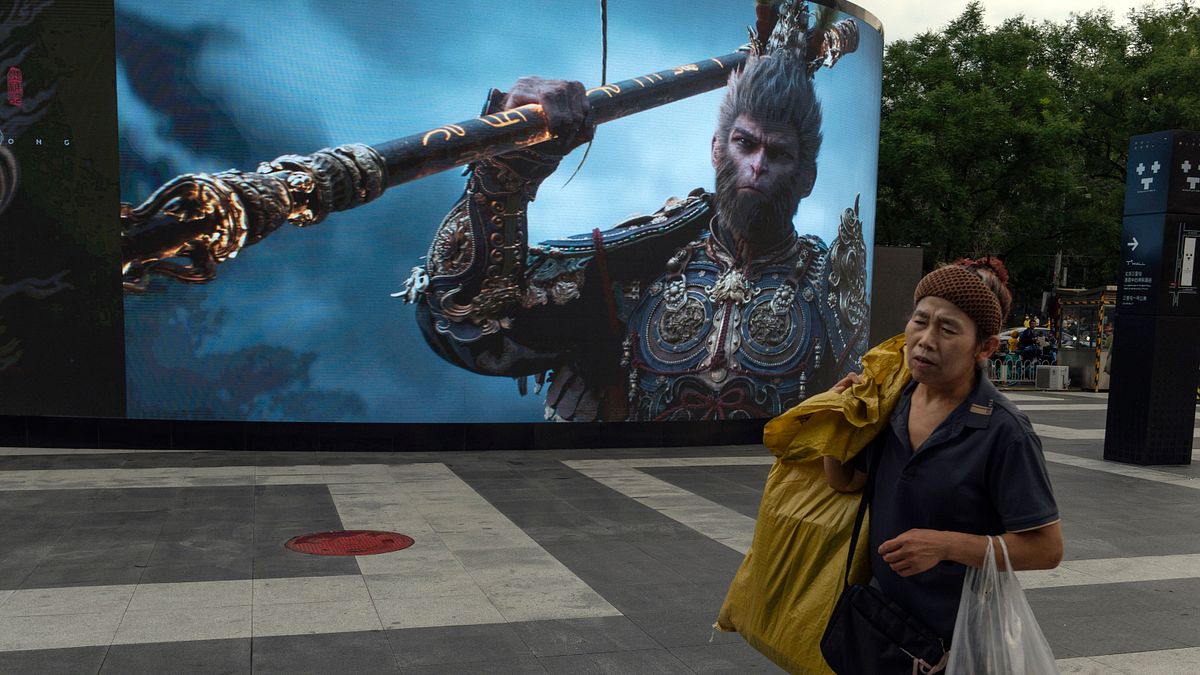 中國首款3A遊戲《黑神話:悟空》爆火,從2024年8月20日推出三天全平台銷售已突破千萬套,帶動國內PS5遊戲機、電腦、顯卡等遊戲設備熱銷。(美聯社) 中國首款3A遊戲《黑神話:悟空》爆火,從2024年8月20日推出三天全平台銷售已突破千萬套,帶動國內PS5遊戲機、電腦、顯卡等遊戲設備熱銷。(美聯社)