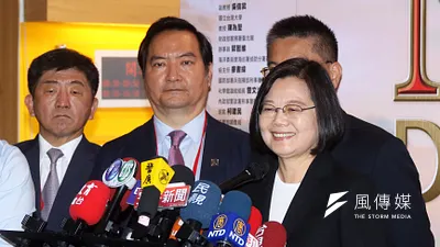 20190626-總統蔡英文上午出席「108年反毒有功人士頒獎典禮」,會中頒獎表揚緝毒、反毒有功團體及個人。(蘇仲泓攝)