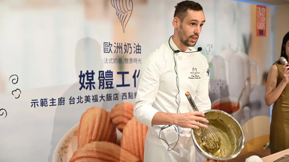 示範主廚Hugo Ravier(圖/法國國家乳製品公會)