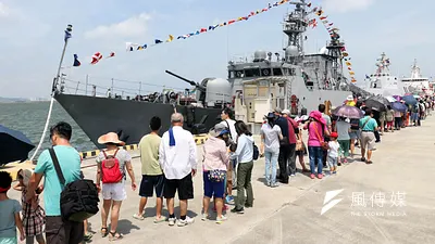海軍2019年敦睦艦隊國內環島首場將於3月15日展開;海軍及海巡全力支持的台北港開放,以及陸航602旅營區開放將分別於3月23日和3月30日登場。圖為2017年台北港開放畫面。(資料照,蘇仲泓攝)