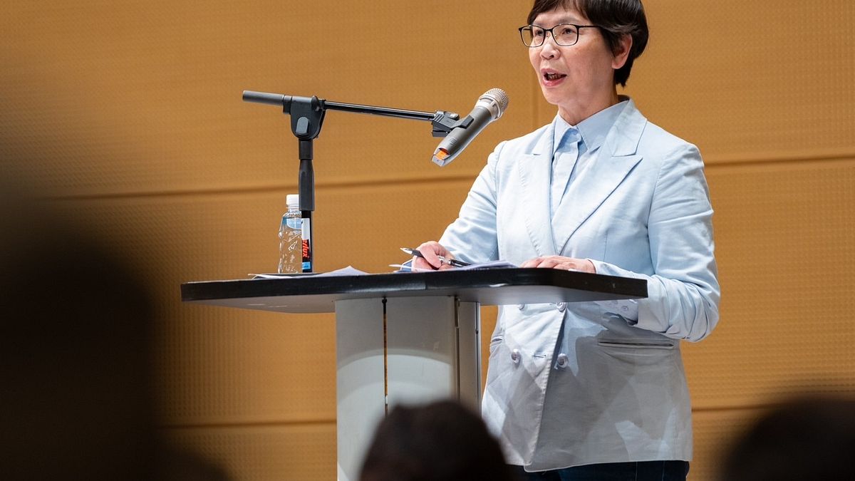 民眾黨主席參選人蔡壁如14日出席第二場政見發表會。(民眾黨提供) 民眾黨主席參選人蔡壁如14日出席第二場政見發表會。(民眾黨提供)