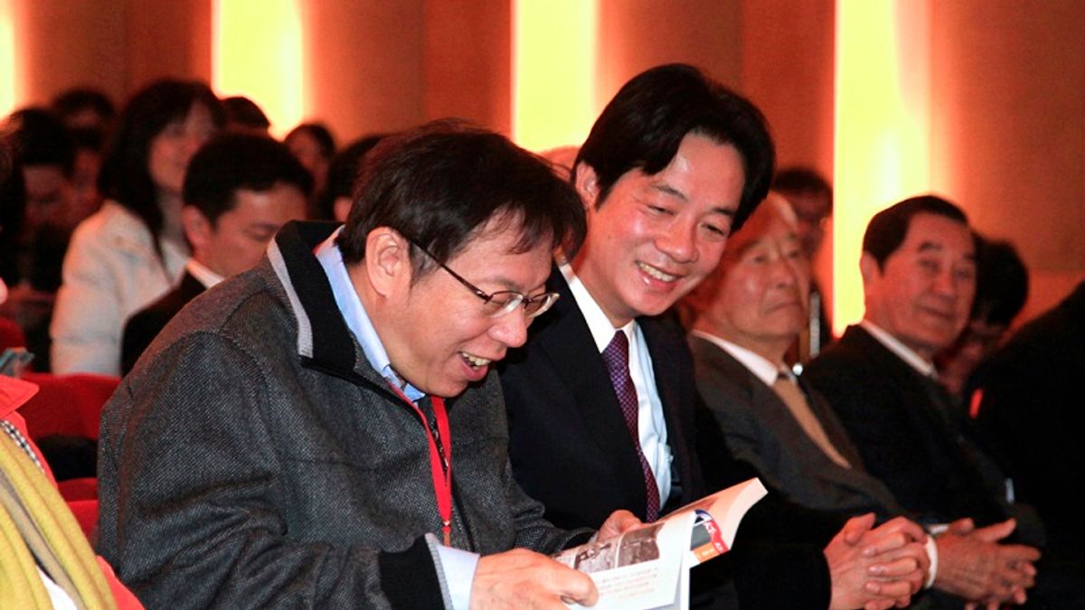 前台北市長柯文哲和前行政院長(現任副總統)賴清德,共同促成翡翠水庫原水管興建。(資料照,台北市政府官網)