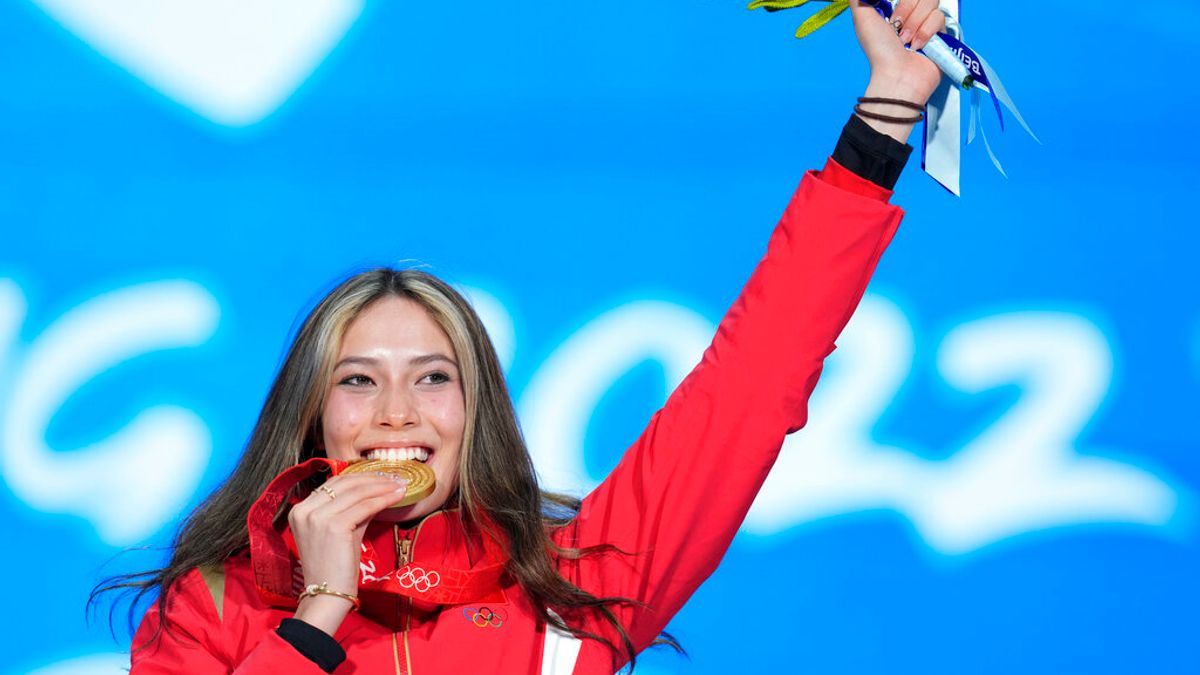 在美國長大並接受訓練、但決定代表中國參加冬奧會的谷愛凌(Eileen Gu)。(美聯社) 在美國長大並接受訓練、但決定代表中國參加冬奧會的谷愛凌(Eileen Gu)。(美聯社)