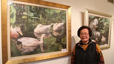 林初枝繪畫展 葫蘆墩文化中心展出