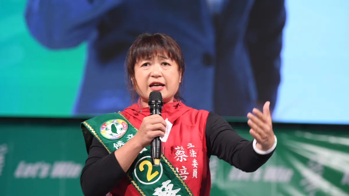 蔡培慧2016年因名列民進黨不分區立法委員名單第五位,因而在2016年至2022年間任立委一職,但2020年卸任後就展開長達數年的選戰長路。(資料照,蔡英文競選辦公室提供)