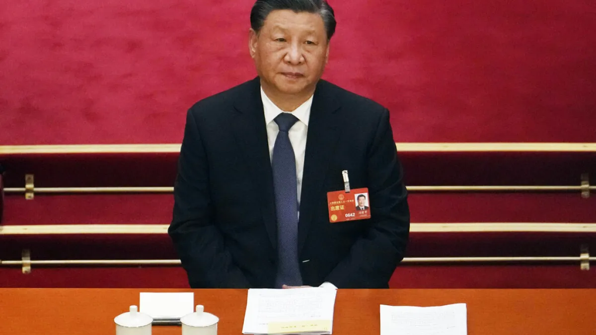 媒體人唐湘龍解讀,蔡政府選在中國國家主席習近平(見圖)開啟第3任期的當天恢復直航點,是在為習近平連任祝賀。(資料照,美聯社)