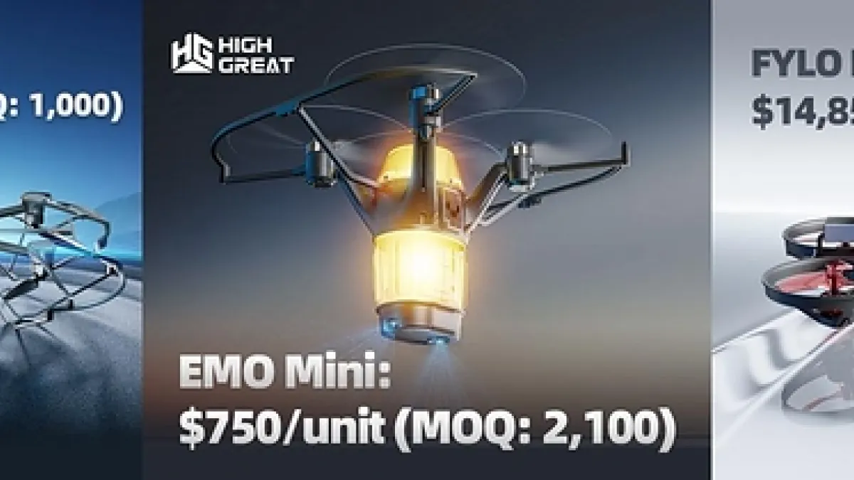 High Great Innovation Announces Pricing for Three Formation Drone Platforms for Outdoor and Indoor Shows