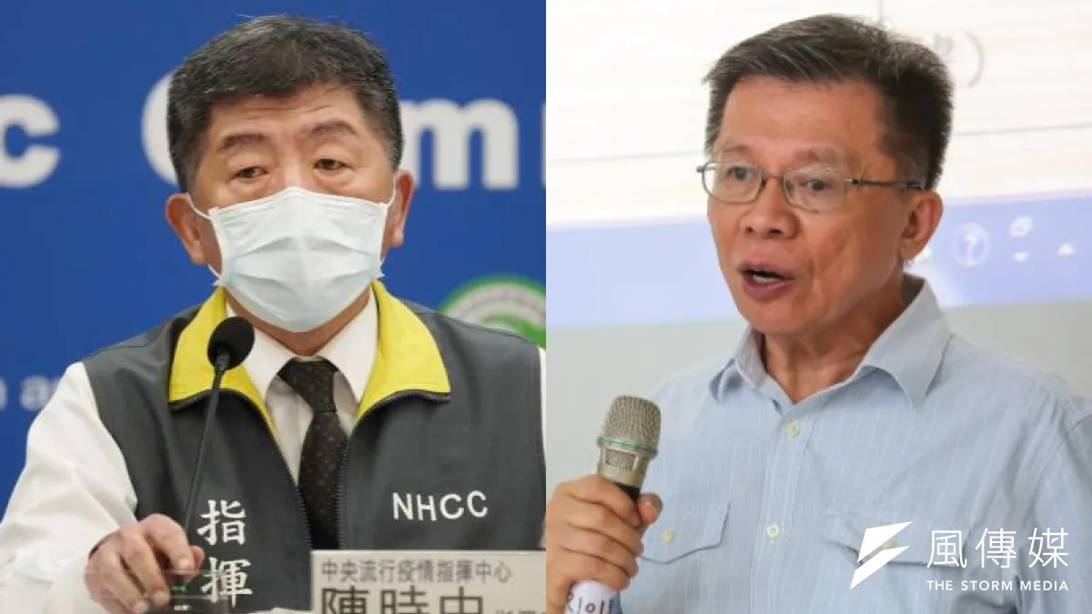沈富雄(右)在政論節目指醫護人員施打疫苗的意願低落,將是陳時中(左)頭痛的問題。(資料照,盧逸峰、顏麟宇攝/照片合成:風傳媒)