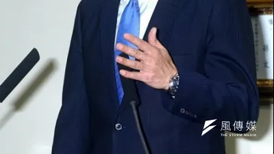 國民黨黨主席朱立倫即將出發赴陸,並進行朱習會,他在行前舉行記者會。(蘇仲泓攝)