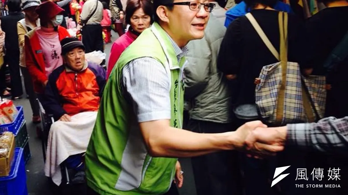 民進黨市議員張廖萬堅,在台中市第4選區民調勝出。(取自張廖萬堅臉書)