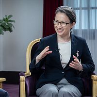 副総統の蕭美琴氏が「ノルウェー国営放送」のインタビューを受け、「中華民国憲法を守る」ことに言及した。(総統府公式サイト) 副総統の蕭美琴氏が「ノルウェー国営放送」のインタビューを受け、「中華民国憲法を守る」ことに言及した。(総統府公式サイト)