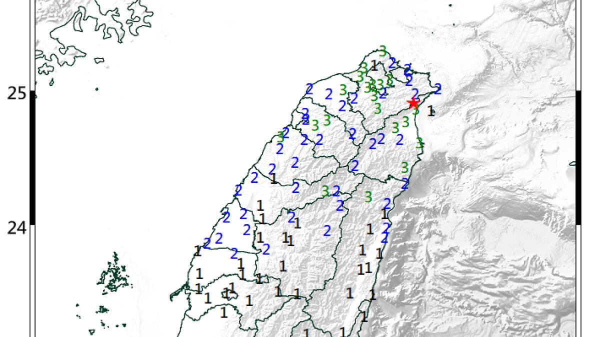 5.6有感地震「震央在新北雙溪」!氣象署示警:未來1周恐仍有規模上看5餘震