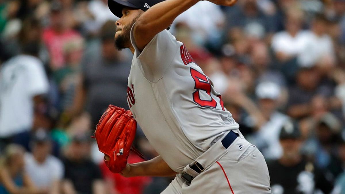 紅襪羅德里奎茲回歸就有好表現,12次三振幫紅襪拿下第94勝。(美聯社) 紅襪羅德里奎茲回歸就有好表現,12次三振幫紅襪拿下第94勝。(美聯社)