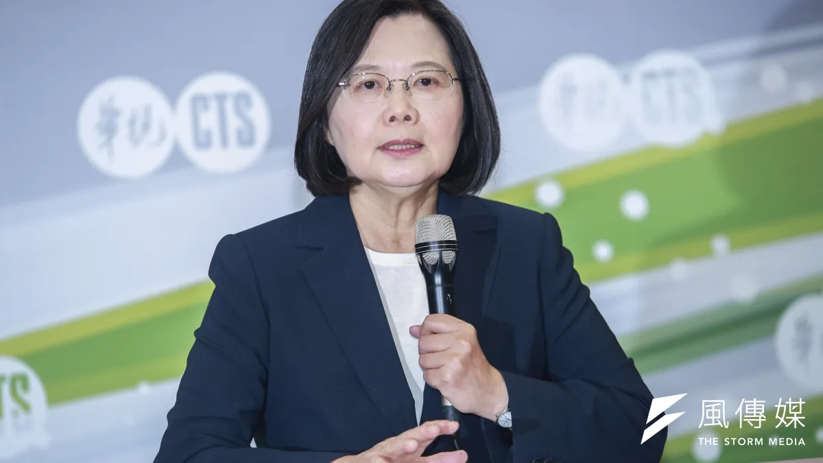 20190608-總統蔡英文8日出席民進黨2020總統初選政見發表會,會後記者會。(簡必丞攝)