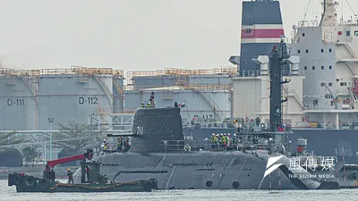 國造潛艦預計要在2025年3到4月間進行海測(SAT),海鯤號(見圖)能否通過考試,攸關國家戰力。(傅啟禎攝)