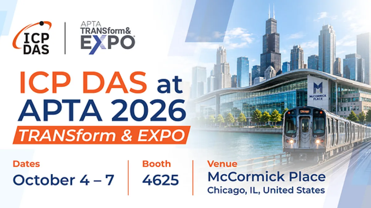 ICP DAS to Showcase AI-Powered Intelligent Traffic Control Solutions at APTA 2026 TRANSform & EXPO