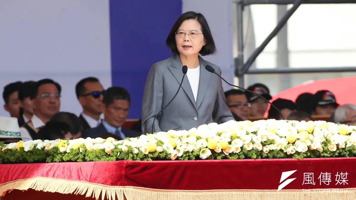 20191010-108年度國慶大典10日上午在總統府前舉行,總統蔡英文發表國慶演說。(顏麟宇攝)