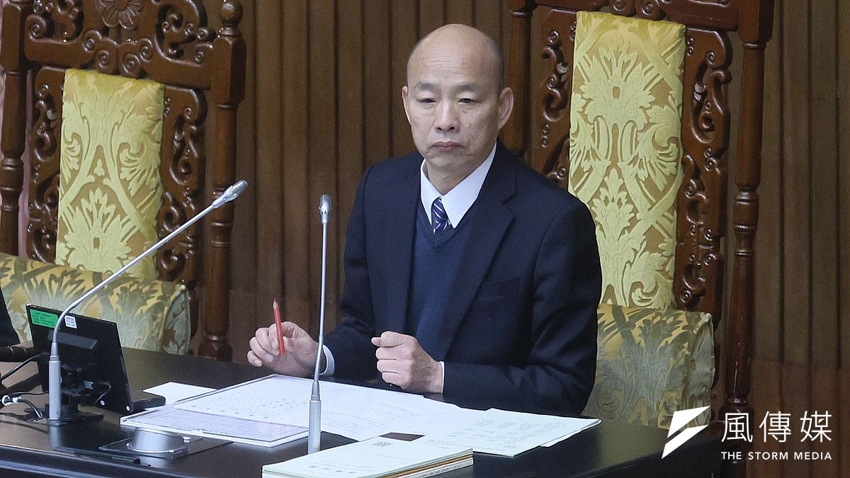 立法院長韓國瑜19日主持立法院院會。(柯承惠攝) 立法院長韓國瑜19日主持立法院院會。(柯承惠攝)