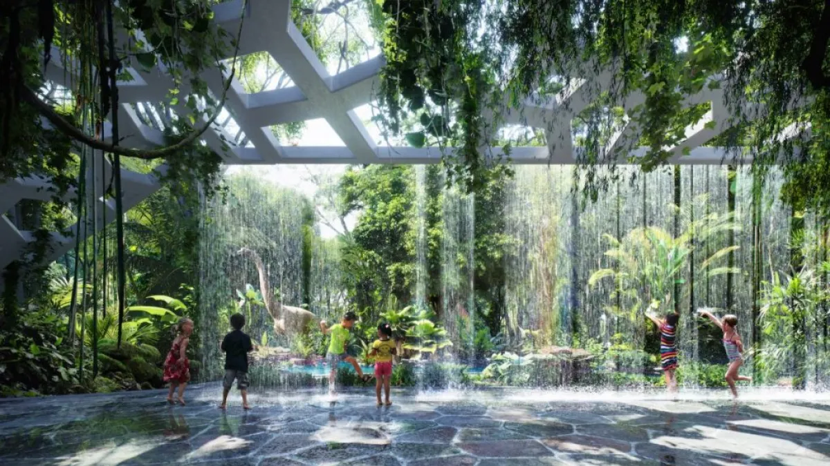 杜拜的建築一個比一個壯觀、驚人,2018即將完工的雨林酒店,又將奢華的層次推高了一級。(圖/Design by ZAS Architects ,Image by Plompmozes)