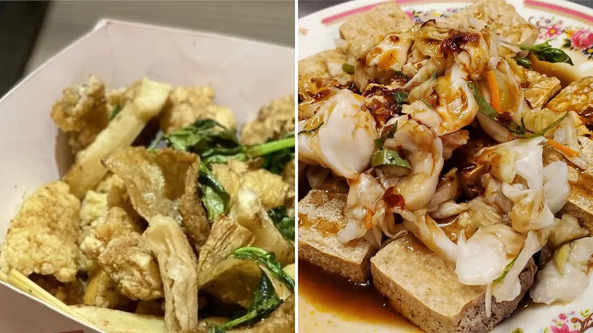台東在地人氣小吃梁記鹹酥雞(左)與林家臭豆腐(右),是國慶連假到台東看煙火的必吃名單。(圖/取自IG@goeataround、@marinafoodie___、@jack41068)