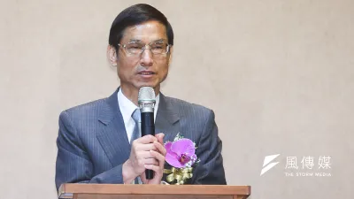 政務委員林萬億談軍人年改。(陳明仁攝)