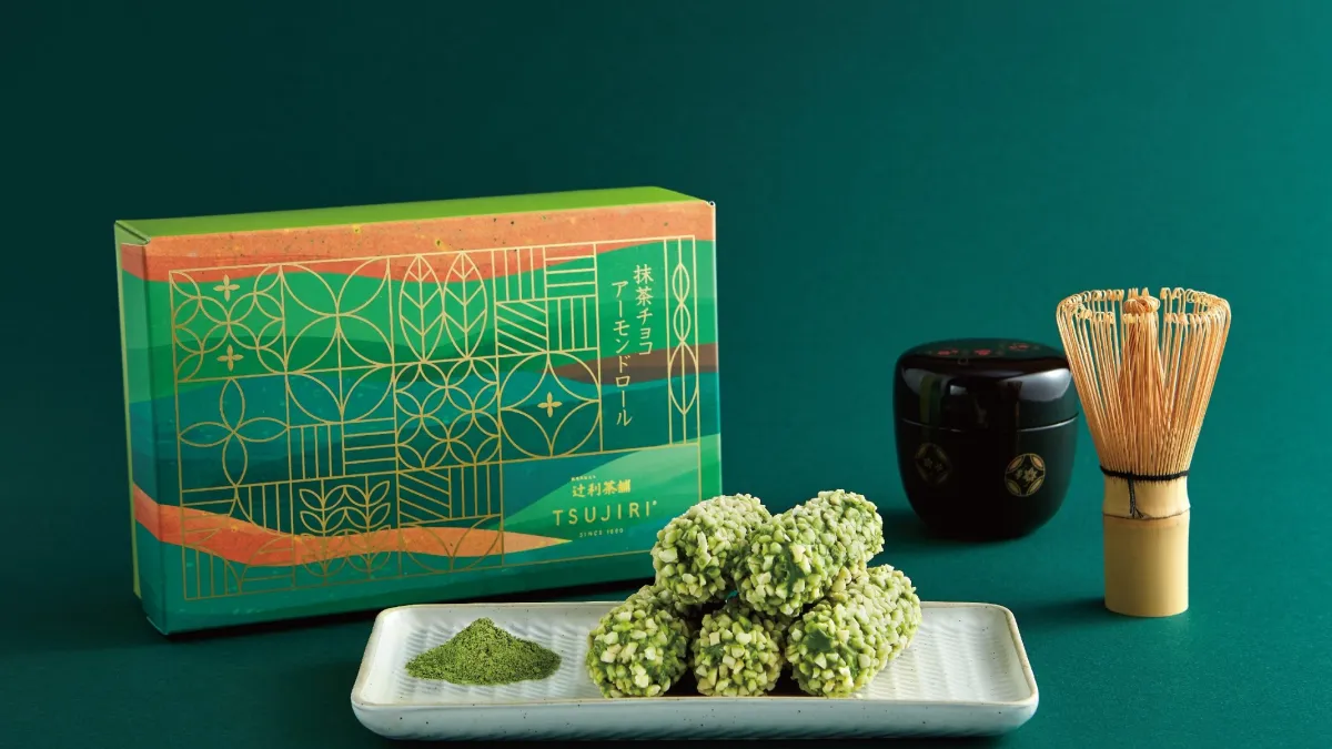 辻利茶舗推出茶食新商品「辻利抹茶杏仁捲禮盒」,在家也能享受療癒系美食。(圖/辻利茶舗提供)