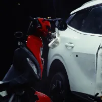 交通部近期在車輛研究測試中心(ARTC)拍攝機車撞擊宣導影片。(取自陳世凱臉書) 交通部近期在車輛研究測試中心(ARTC)拍攝機車撞擊宣導影片。(取自陳世凱臉書)
