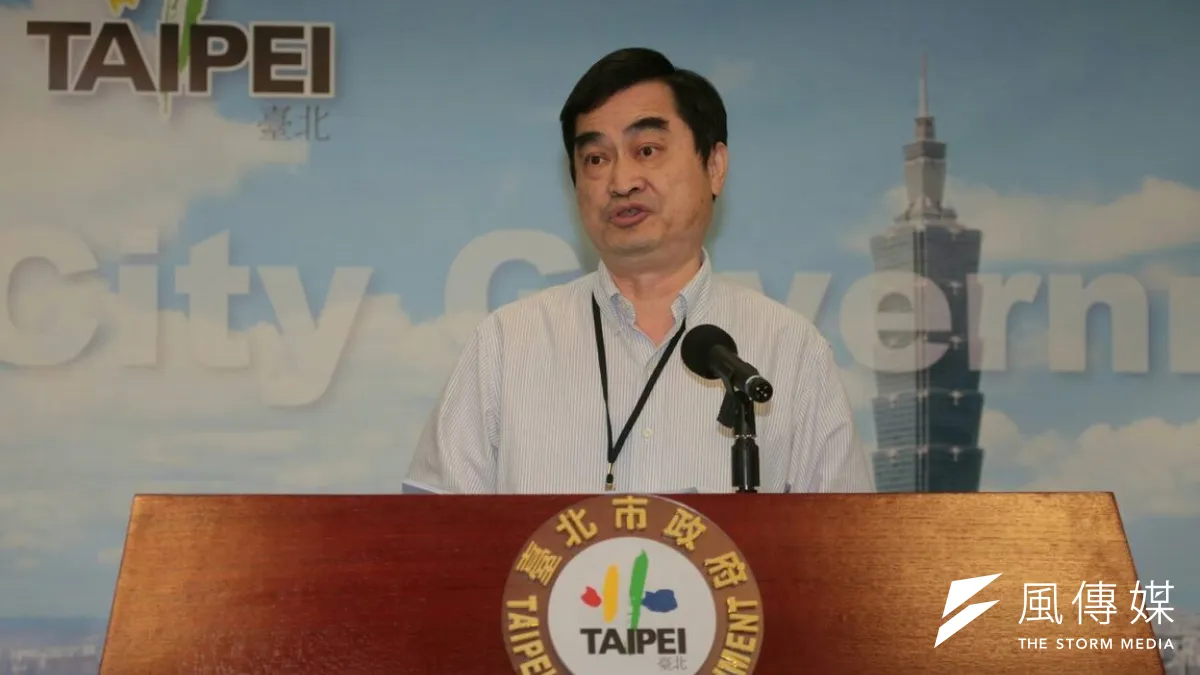 台北市副市長鄧家基21日上午舉行記者會,表示將落實大巨蛋停工要求。(余志偉攝)