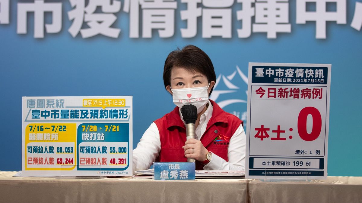 台中市長盧秀燕呼籲中央,依人口數配發疫苗數量。(圖/台中市政府提供) 台中市長盧秀燕呼籲中央,依人口數配發疫苗數量。(圖/台中市政府提供)