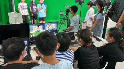 台中市寒假營隊活動-職探中心辦理藝術職群體驗課程。(圖/台中市政府)