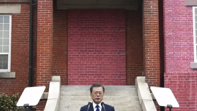 南韓總統文在寅。(美聯社)