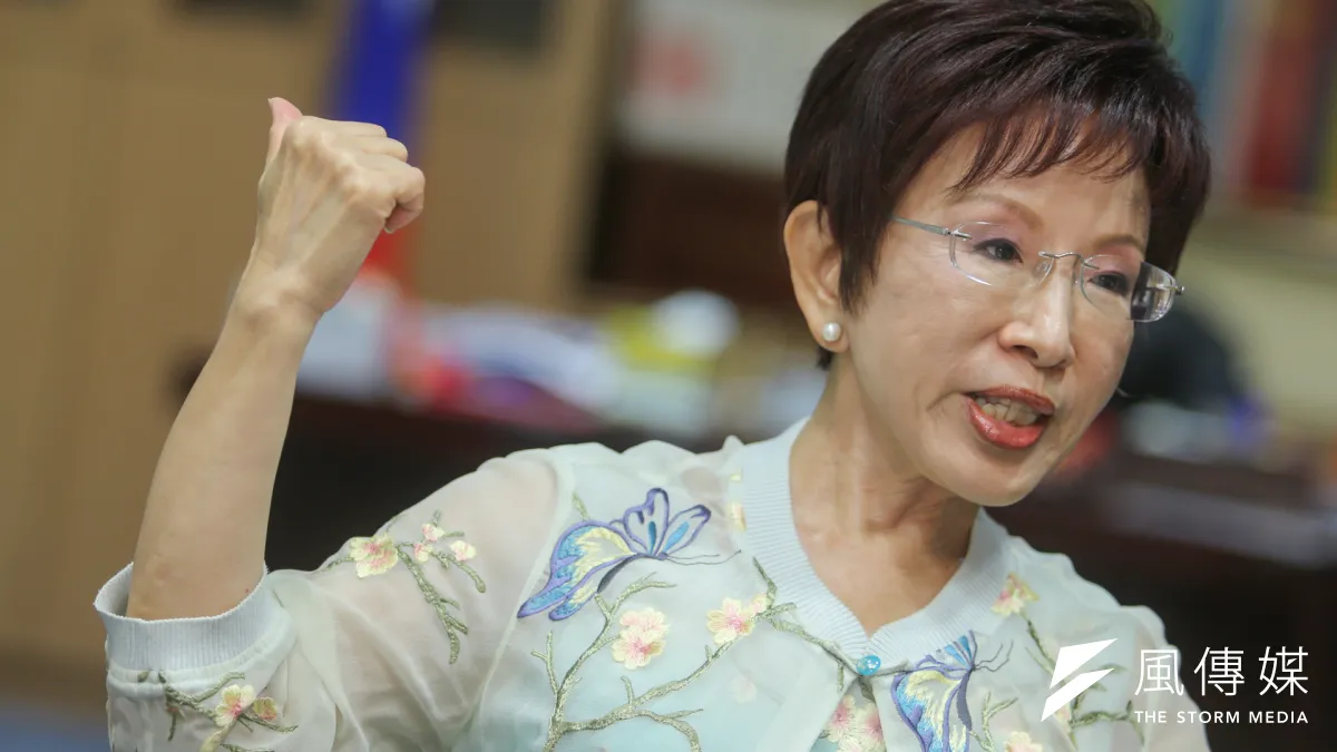關於黨產議題,洪秀柱也向黨內喊話說,「不是要大家護黨產,而是要大家趕快起來駁斥、抵抗那兩個惡法(促轉條例、不當黨產條例)!」(陳明仁攝)