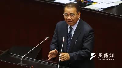 國民黨總召廖國棟12日下午發表聲明,宣布投入台東縣長初選。(資料照,顏麟宇攝)
