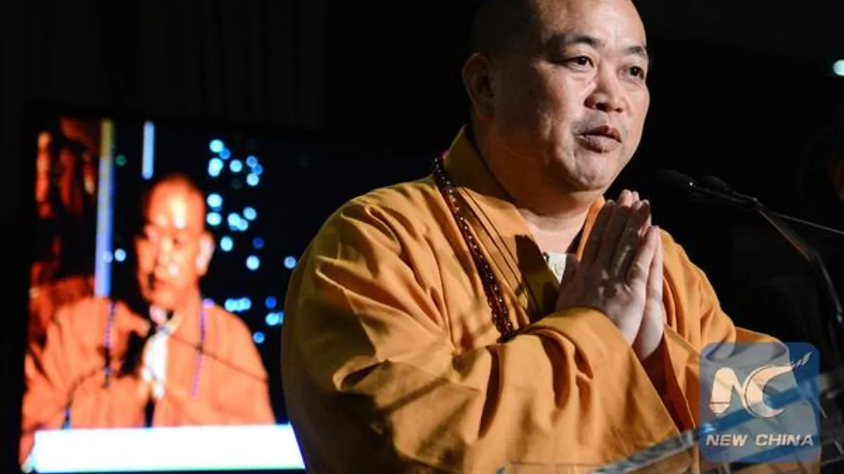 中國少林寺方丈釋永信近日陷入私生活不檢的風波。(取自推特)