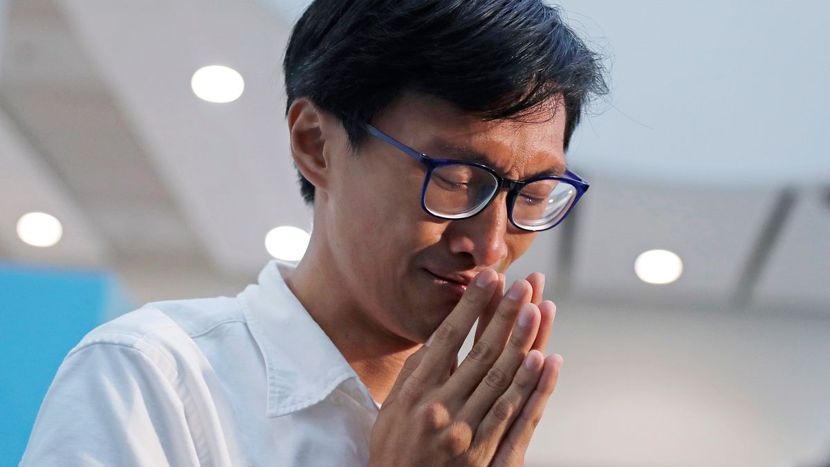 香港「自決派」立法會議員朱凱迪報名參與鄉郊代表選舉遭港府拒絕。(AP) 香港「自決派」立法會議員朱凱迪報名參與鄉郊代表選舉遭港府拒絕。(AP)