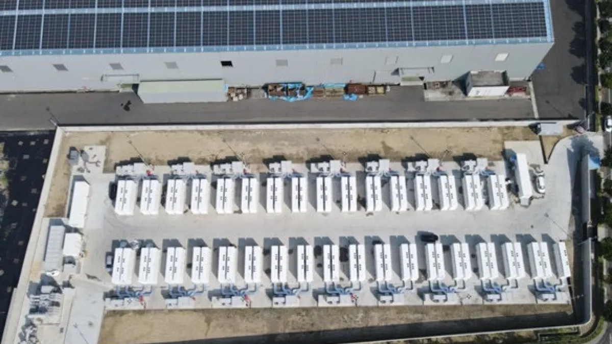 新鑫盛齊中部編定工業區內64MW儲能案場正式商轉。(圖/盛齊綠能提供)