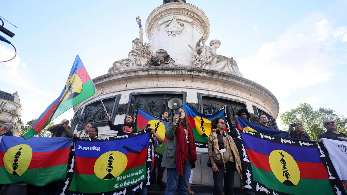 2024年5月16日,新喀里多尼亞示威群眾。(AP) 2024年5月16日,新喀里多尼亞示威群眾。(AP)