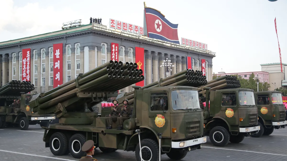北韓執政黨「朝鮮勞動黨」創黨70周年大閱兵(美聯社)