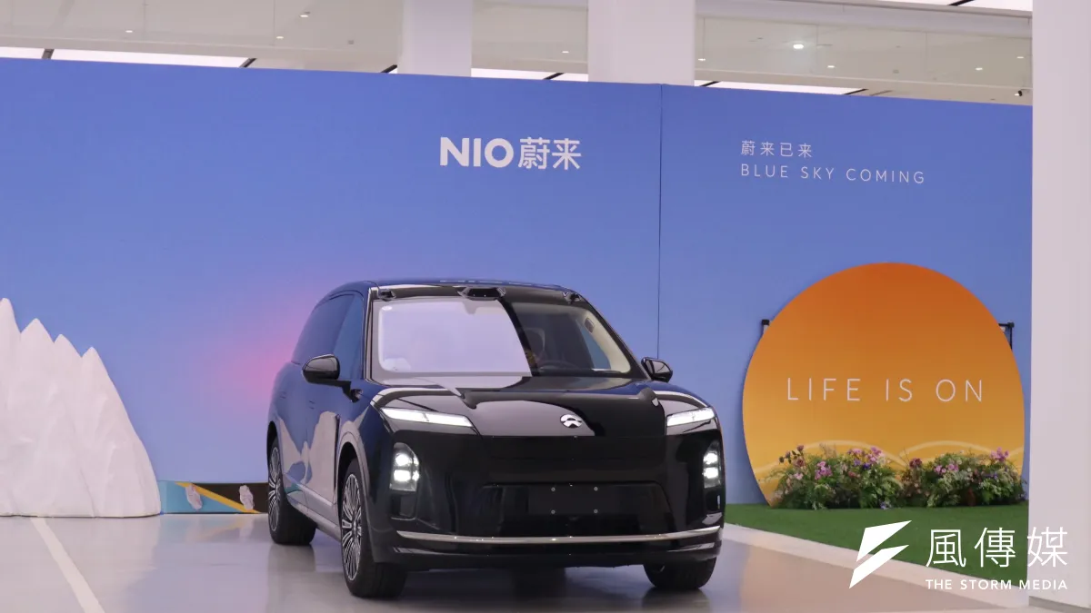 中國上海,蔚來電動車新車展示。(馬安妮 攝)