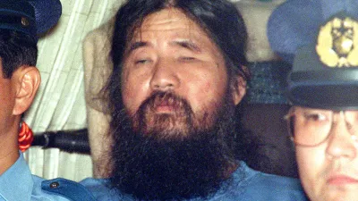 麻原彰晃6日傳出已遭執行死刑完畢。(資料照,美聯社)