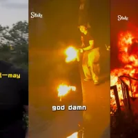 Taiwan influencer Edward Sun arrested after filming himself firing a flamethrower along a Taipei riverbank. (Instagram / @sun_gojo99) Taiwan influencer Edward Sun arrested after filming himself firing a flamethrower along a Taipei riverbank. (Instagram / @sun_gojo99)