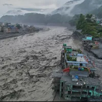 2026年8月30日、洪水被害を受けたネパール・ヌワコート郡の様子。(写真/AP通信) 2026年8月30日、洪水被害を受けたネパール・ヌワコート郡の様子。(写真/AP通信)