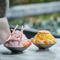 フェアモント東京はフランス菓子のエッセンスを取り入れた夏季限定のかき氷2種を7月1日から発売する。(写真/「フェアモント東京」PR事務局提供) フェアモント東京はフランス菓子のエッセンスを取り入れた夏季限定のかき氷2種を7月1日から発売する。(写真/「フェアモント東京」PR事務局提供)