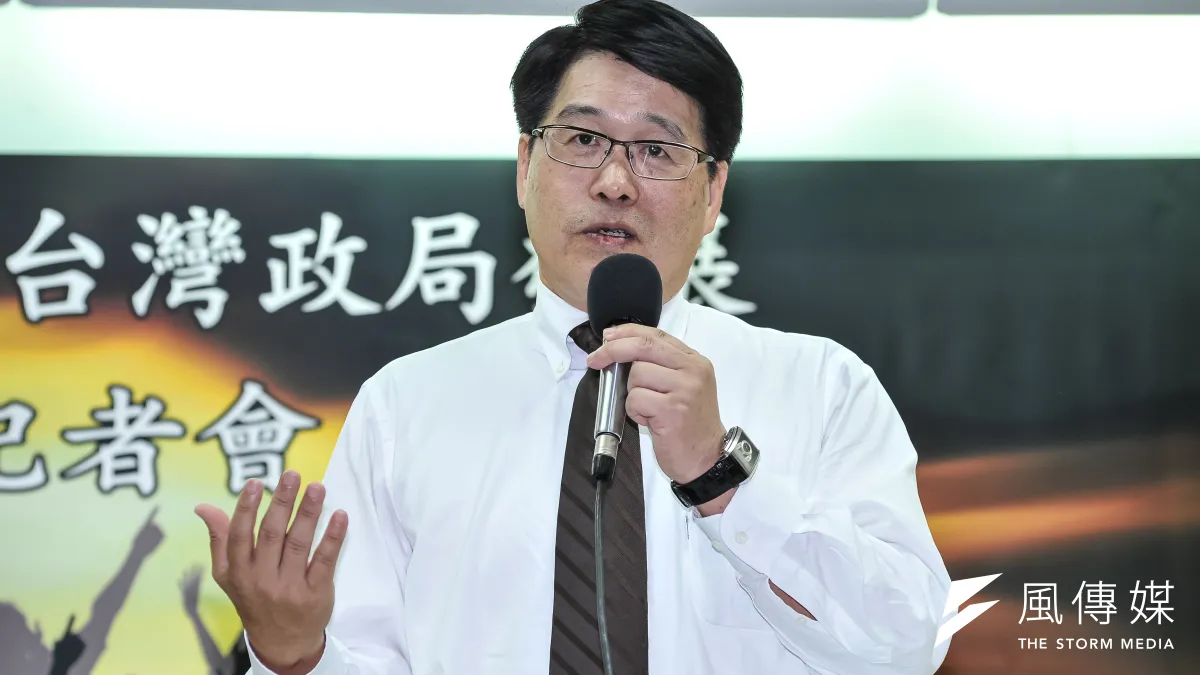 台灣民意基金會「中巴建交後的台灣政局發展」全國性民調發表會,董事長游盈隆。(甘岱民攝)