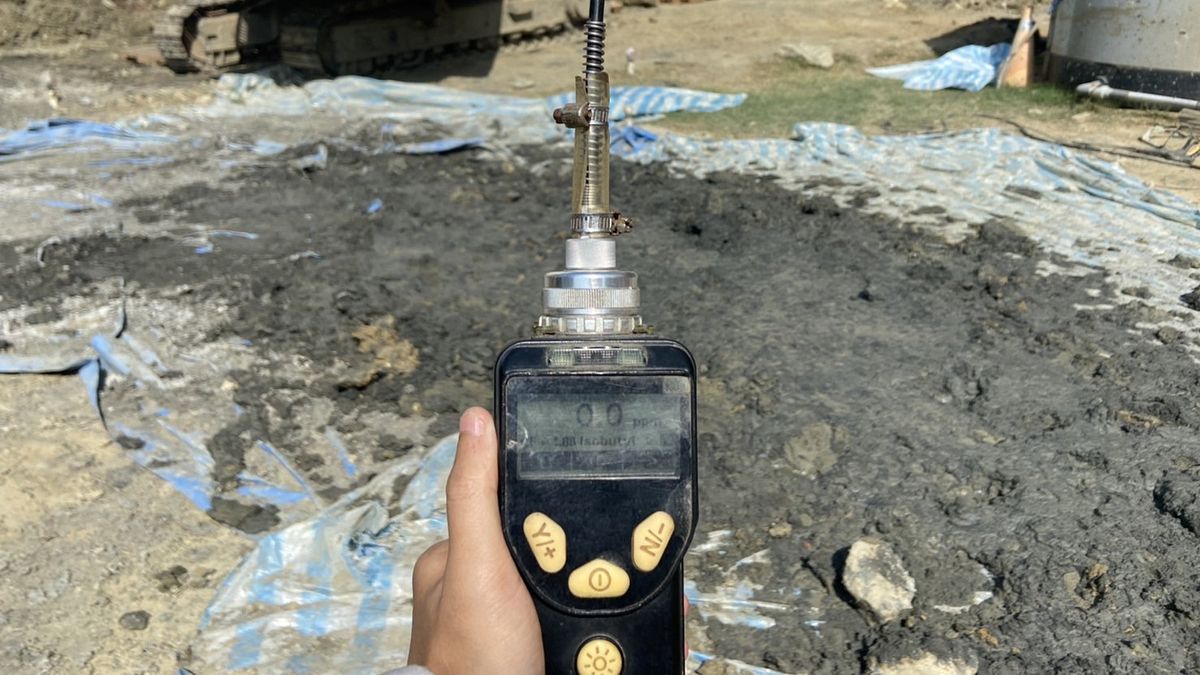 音爆事件發生後現場量測有機氣體濃度為"0"。(圖/高雄市環保局提供) 音爆事件發生後現場量測有機氣體濃度為"0"。(圖/高雄市環保局提供)